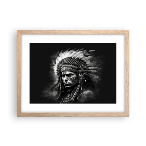 Plakat w ramie jasny dąb - Wódz i wojownik - 40x30 cm