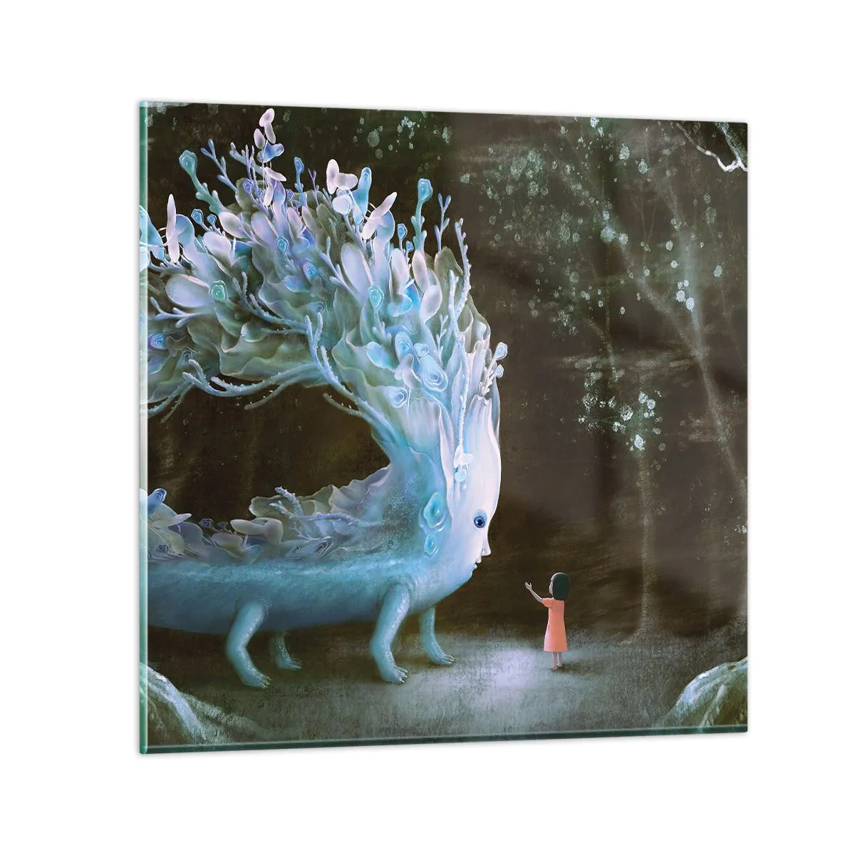 Obraz na szkle - Fantastyczne spotkanie - 60x60 cm