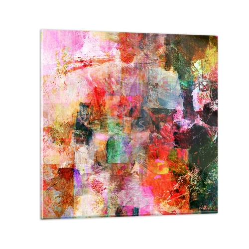 Obraz na szkle - Podróż poprzez róż - 50x50 cm