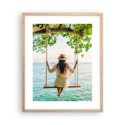 Plakat w ramie jasny dąb - Życie jest piękne - 40x50 cm