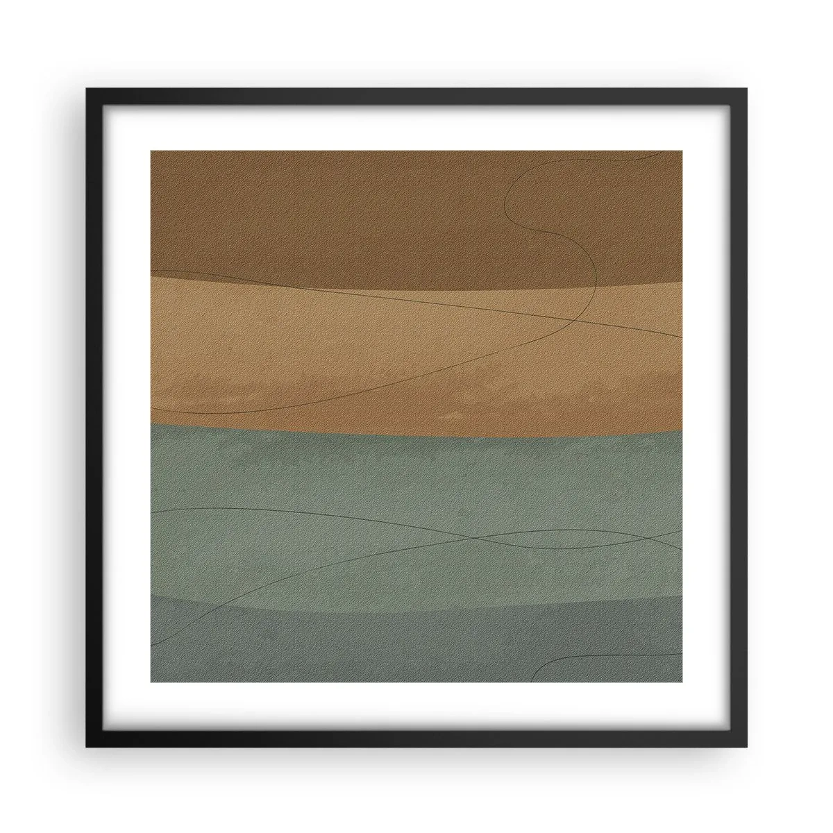 Plakat w czarnej ramie - Kompozycja horyzontalna - 50x50 cm