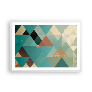 Plakat w białej ramie - Jedność wielości, wielość jedności - 70x50 cm