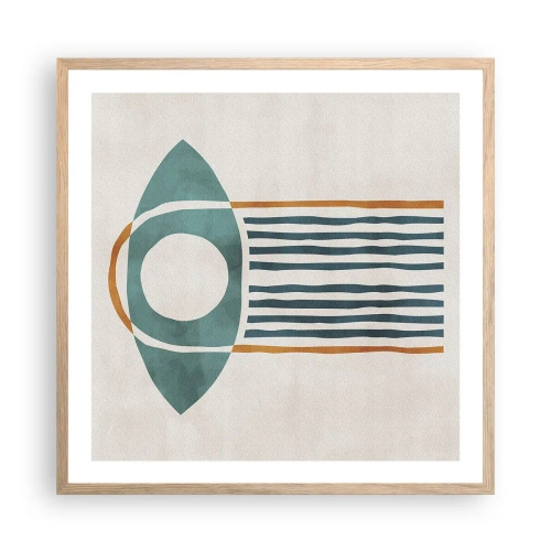 Plakat w ramie jasny dąb - Znaki i rytuały - 60x60 cm