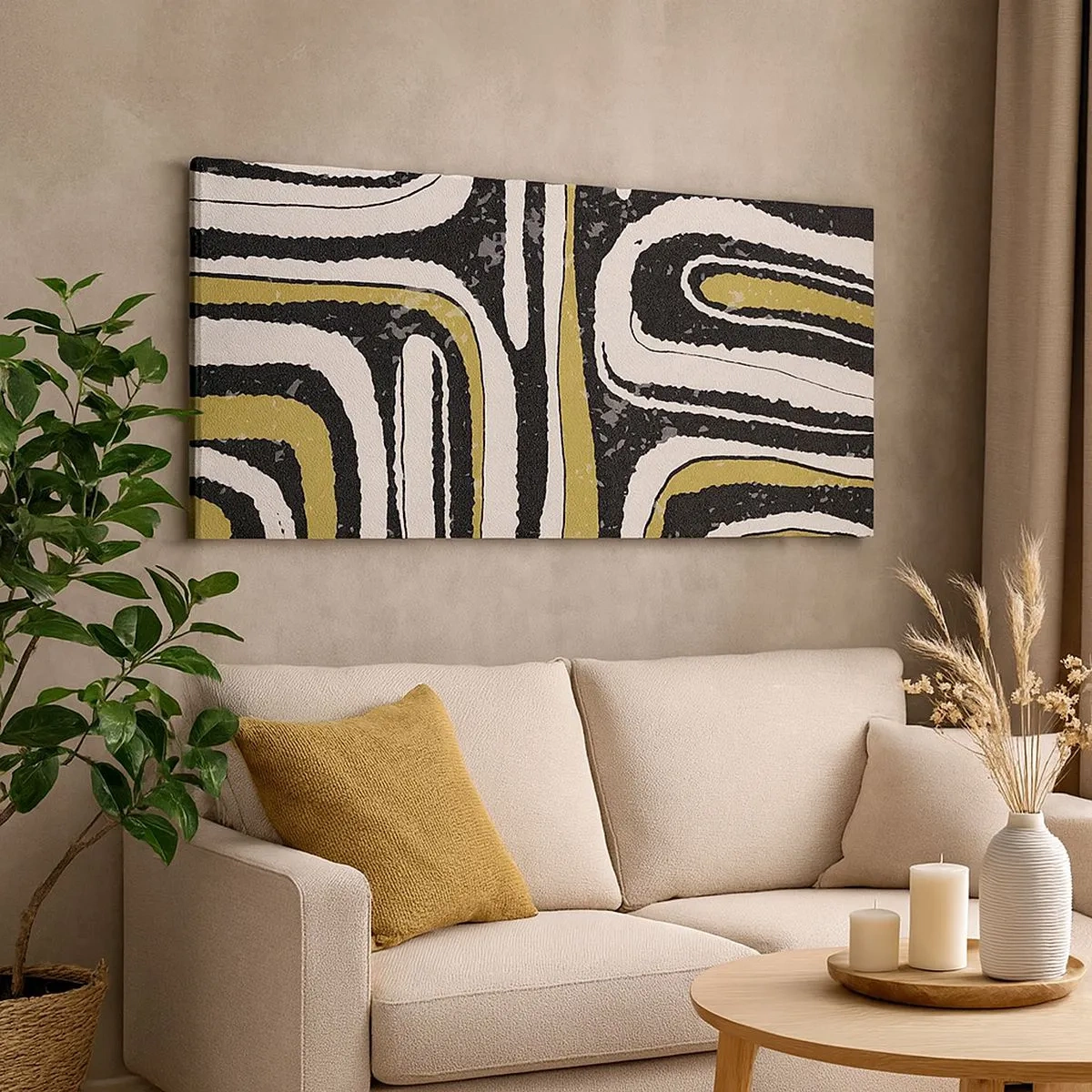 Obraz na płótnie - Kompozycja: trakty i zaułki - 100x40 cm