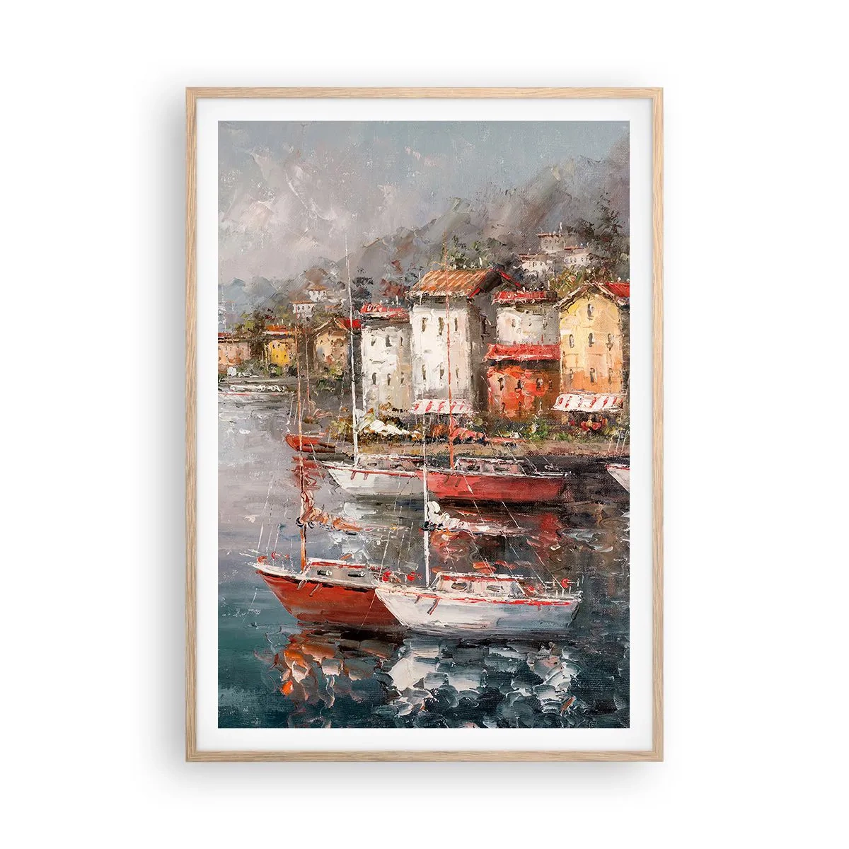 Plakat w ramie jasny dąb - Romantyczna przystań - 70x100 cm