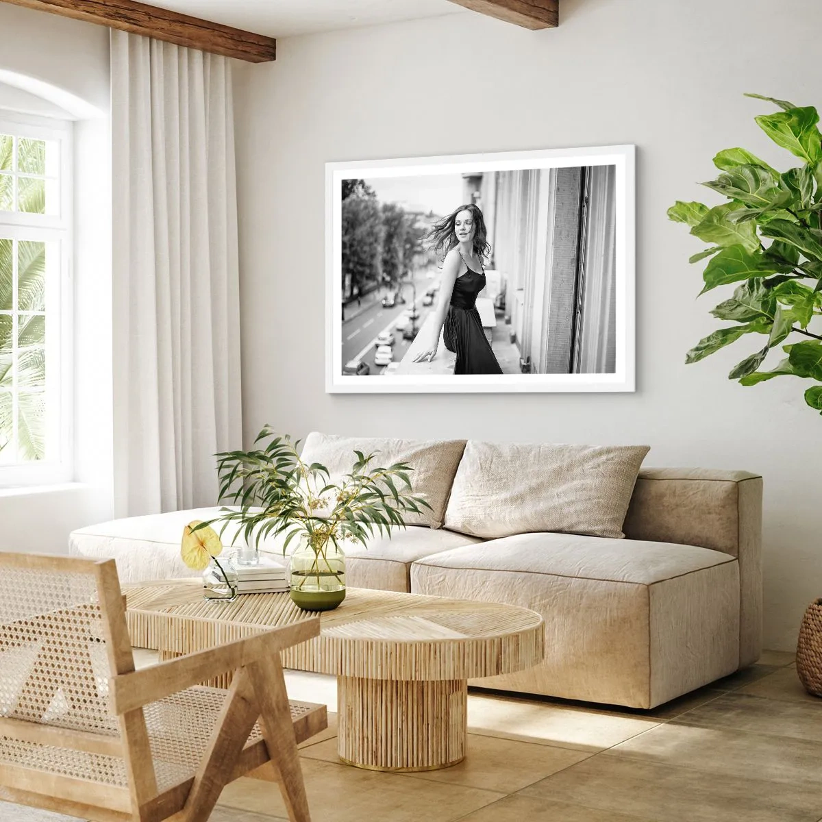 Plakat w białej ramie - Z pewnością paryżanka - 50x40 cm