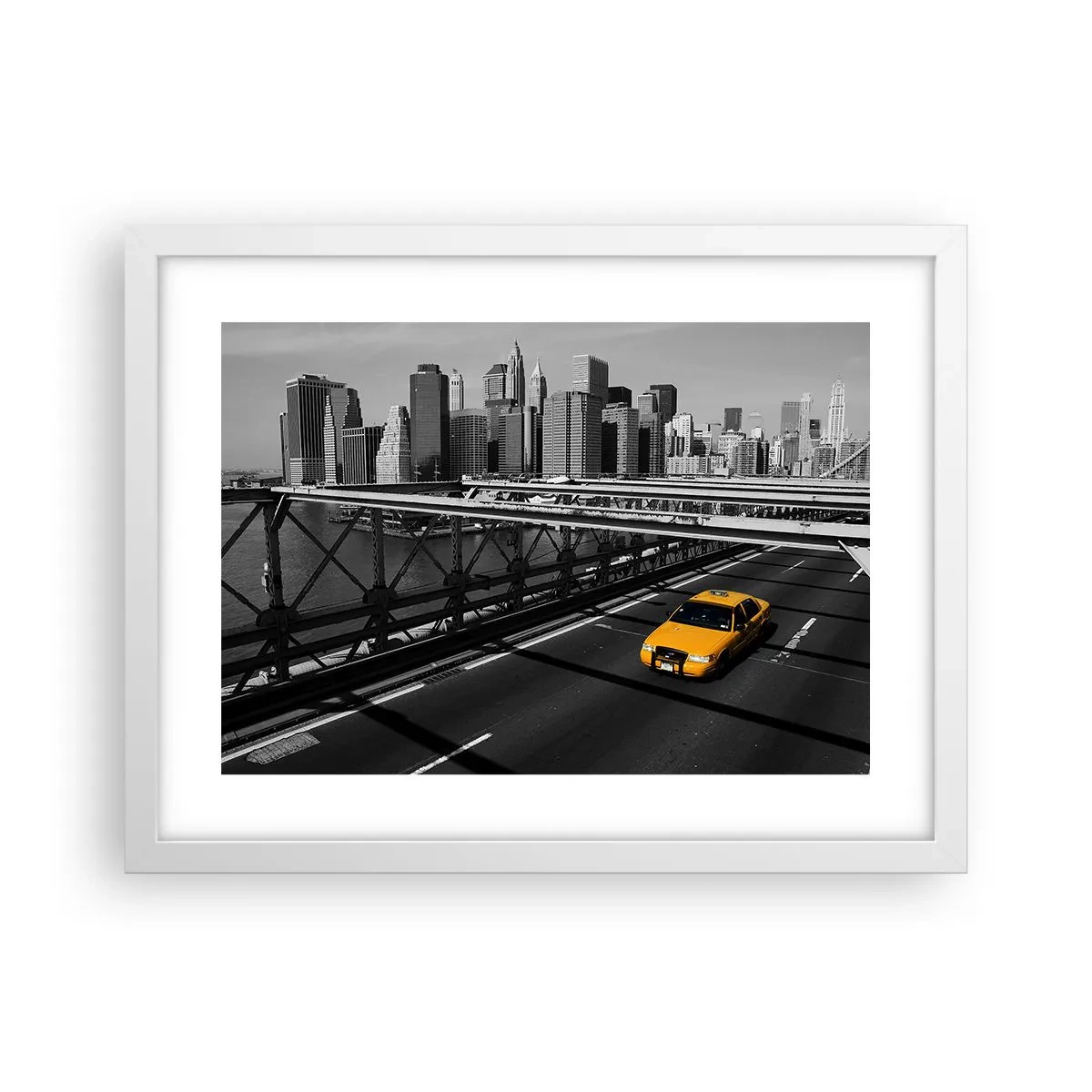 Plakat w białej ramie - Kolor wielkiego miasta - 40x30 cm