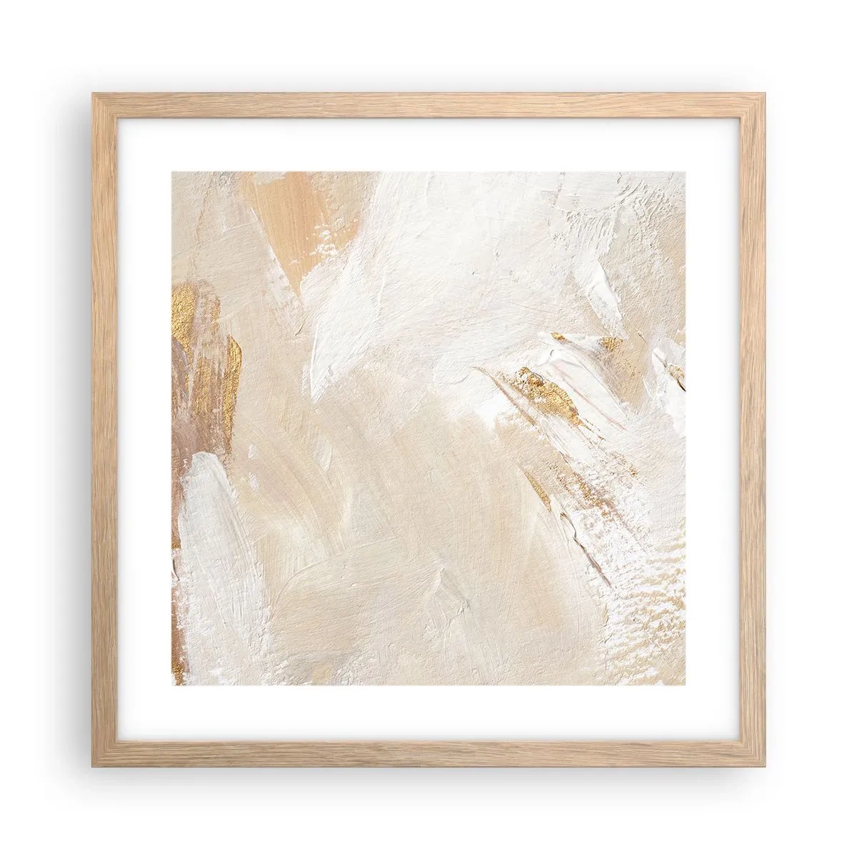 Plakat w ramie jasny dąb - Pastelowa kompozycja - 40x40 cm