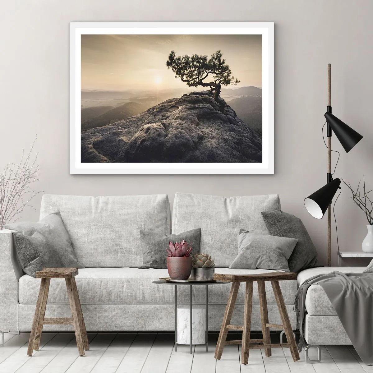 Plakat w białej ramie - Życie zawsze zwycięża - 40x30 cm