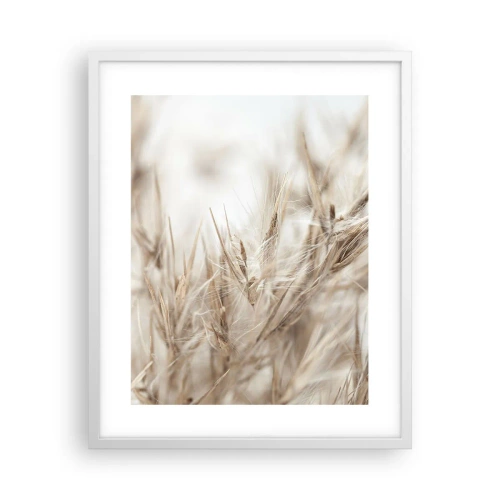 Plakat w białej ramie - Łąka i wiatr - 40x50 cm