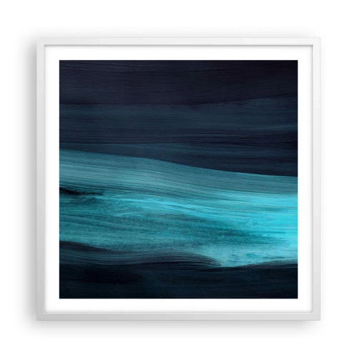 Plakat w białej ramie - Popłyń z nurtem - 60x60 cm