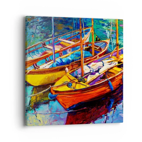 Obraz na płótnie - Na wodzie gęstej od barw - 40x40 cm