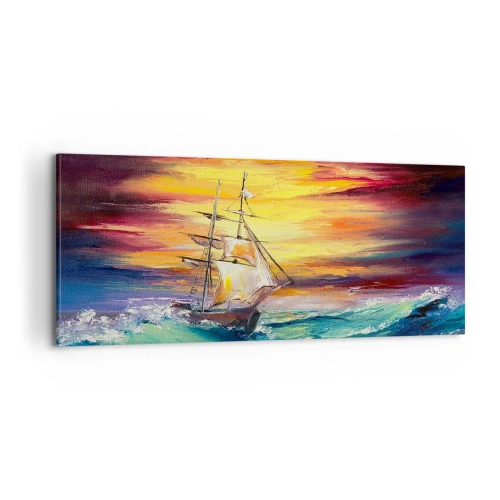 Obraz na płótnie - Dzielnie pod fale - 100x40 cm