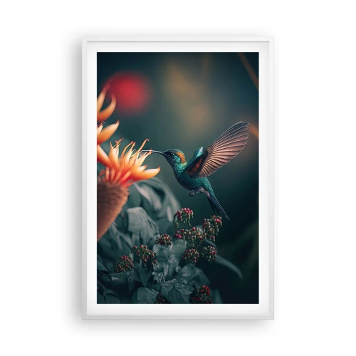 Plakat w białej ramie - naprawdę barwne życie - 61x91 cm