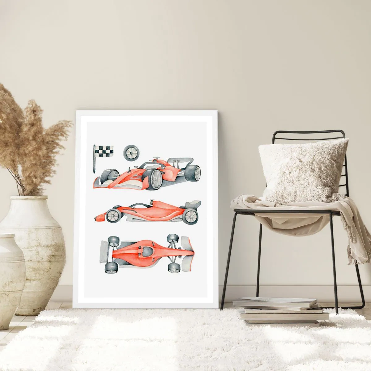 Plakat w białej ramie - Doścignąć marzenie - 70x100 cm