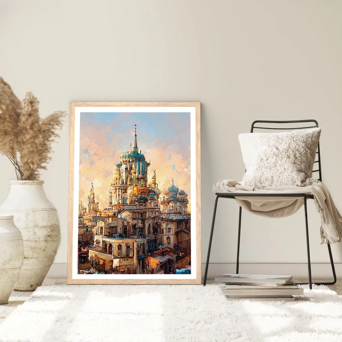 Plakat w ramie jasny dąb - Miasto miast - 30x40 cm