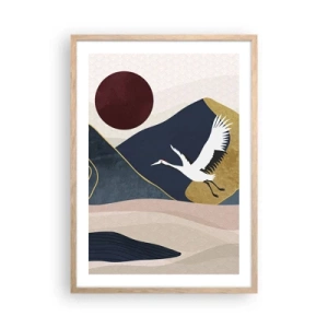 Plakat w ramie jasny dąb - I znowu ZLECIAŁ dzień - 50x70 cm