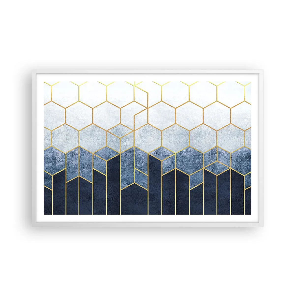 Plakat w białej ramie - Kompozycja w synkopowym rytmie - 91x61 cm