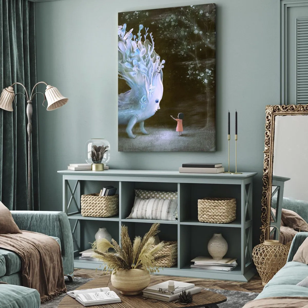 Obraz na płótnie - Fantastyczne spotkanie - 45x80 cm