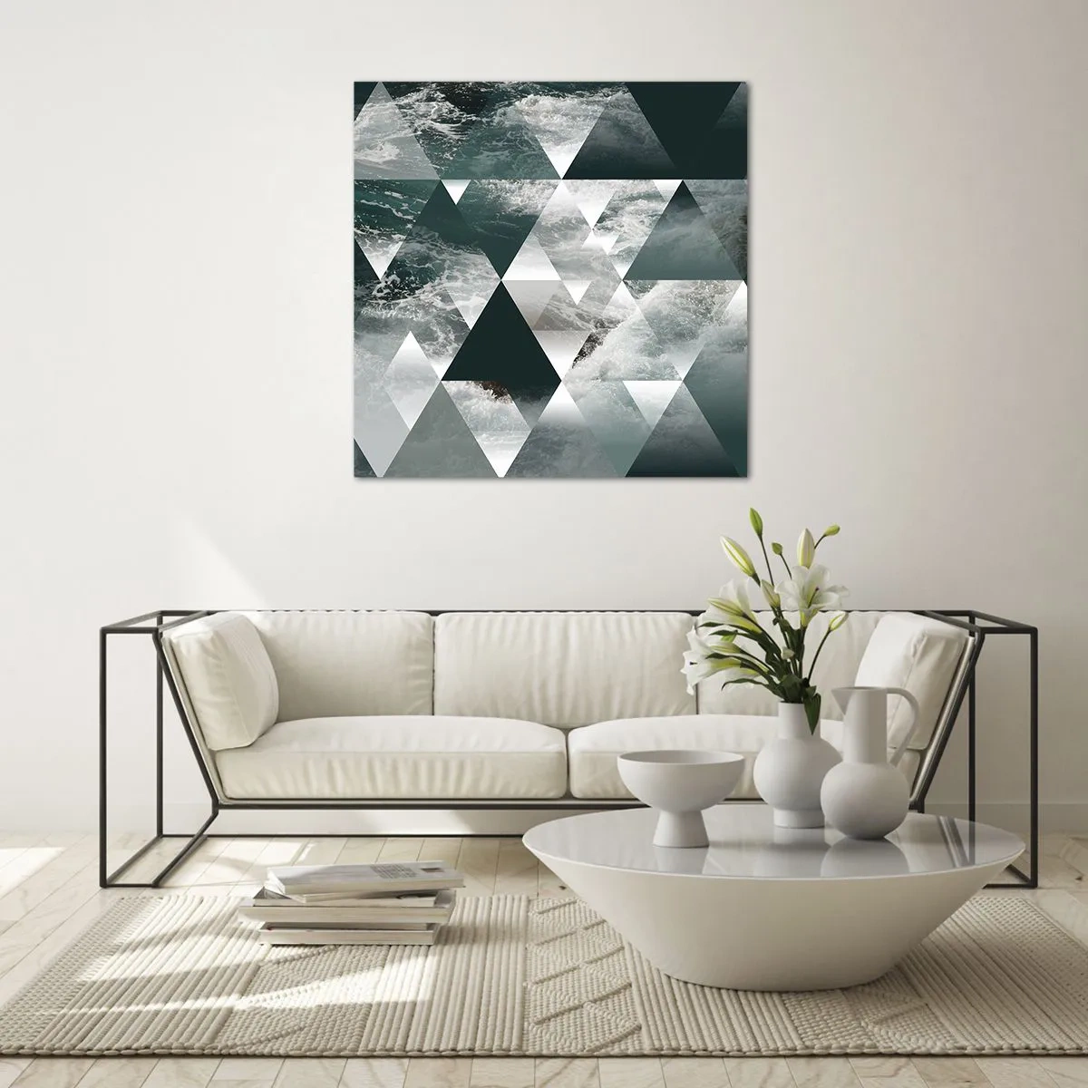 Obraz na szkle - Kryształowa perspektywa - 60x60 cm