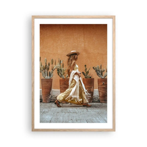 Plakat w ramie jasny dąb - W stylu hippie - 50x70 cm