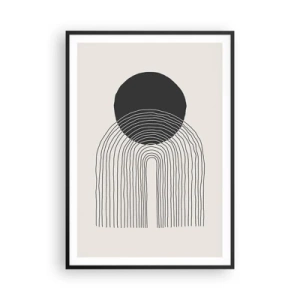 Plakat w czarnej ramie - Drżenie i pewność - 70x100 cm