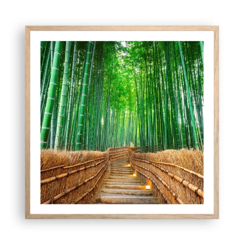 Plakat w ramie jasny dąb - Esencja azjatyckiej natury - 60x60 cm