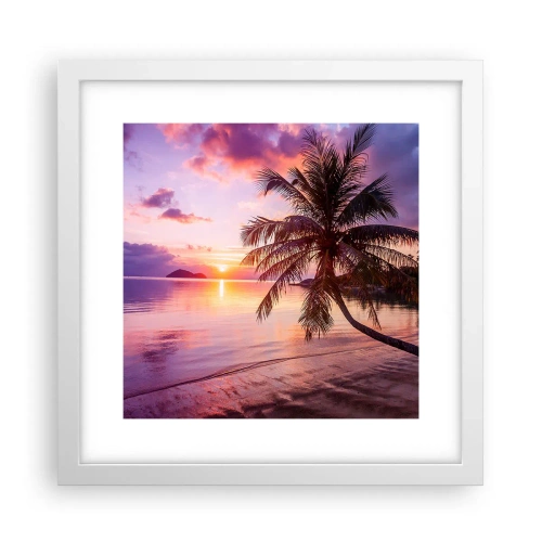 Plakat w białej ramie - Błogość aż po horyzont - 30x30 cm