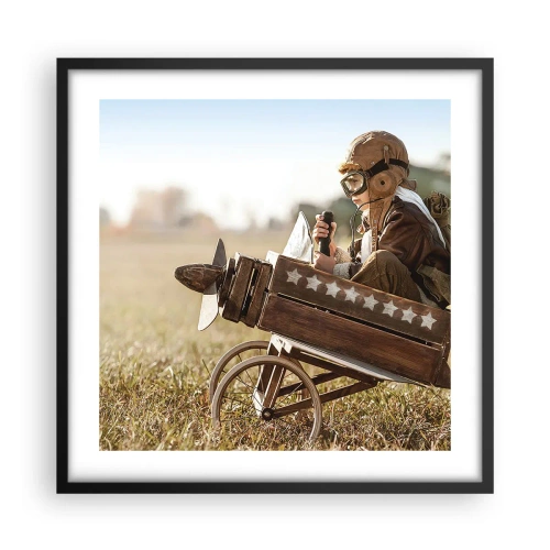 Plakat w czarnej ramie - Start ku marzeniu - 50x50 cm