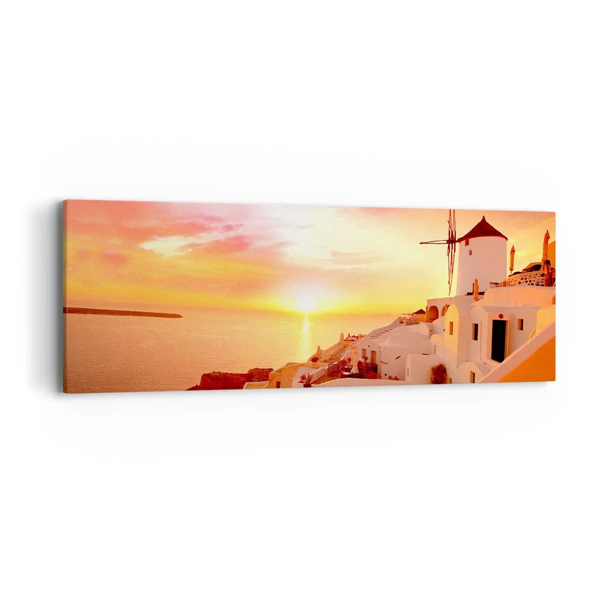 Obraz na płótnie - Rozpłynąć się w bieli i złocie - 90x30 cm