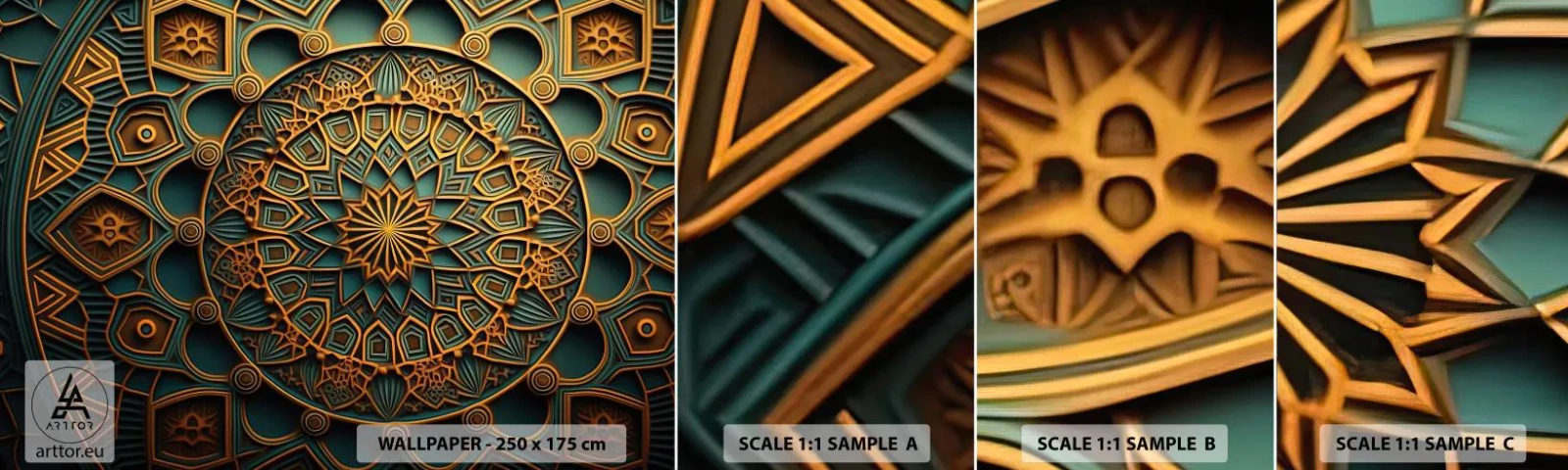 Fototapeta Próbka Samoprzylepna Deluxe Sticker - W arabskim klimacie - Mozaika, Arabski, Ozdoby - 100x30 cm