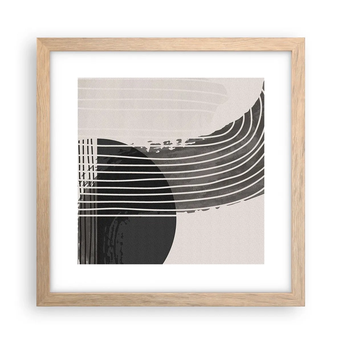 Plakat w ramie jasny dąb - Tam i z powrotem - 30x30 cm