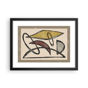 Plakat w czarnej ramie - Piony i poziomy - 40x30 cm