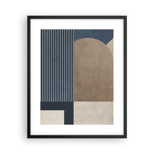 Plakat w czarnej ramie - Kompozycja prostoty i krągłości - 40x50 cm