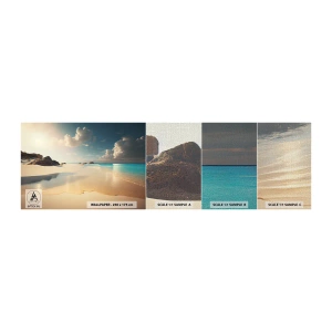 Fototapeta Próbka Premium Canvas - Wymarzony dzień - Dzika Plaża, Ocean, Brzeg - 100x30 cm