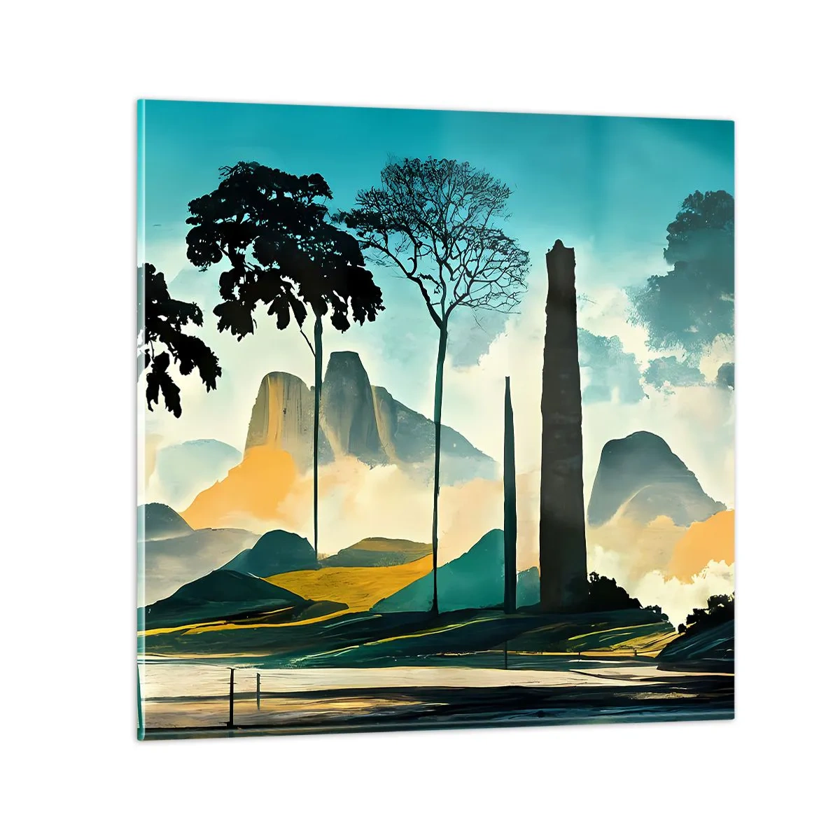 Obraz na szkle - Wciąż wyżej i wyżej - 40x40 cm