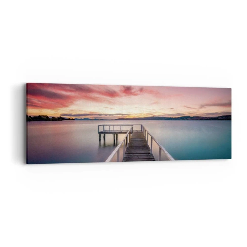 Obraz na płótnie - Łagodny płomień wieczoru - 90x30 cm