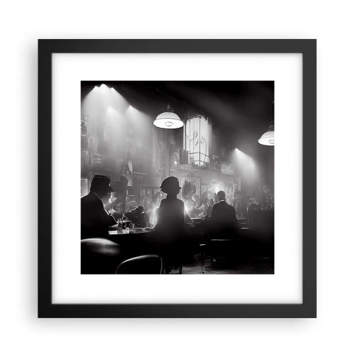 Plakat w czarnej ramie - W jazzowym klimacie - 30x30 cm