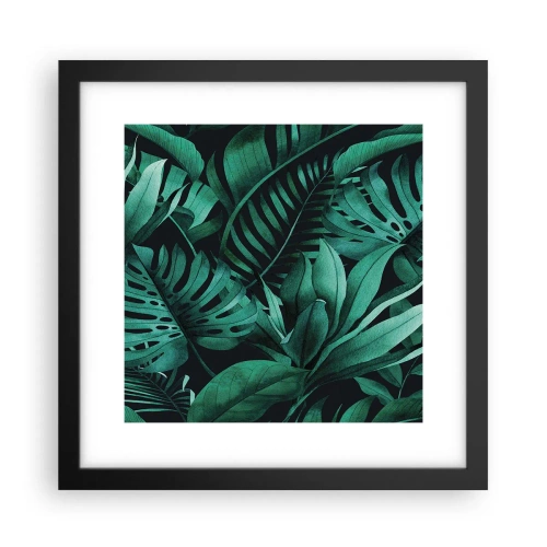 Plakat w czarnej ramie - Głębia tropikalnej zieleni - 30x30 cm