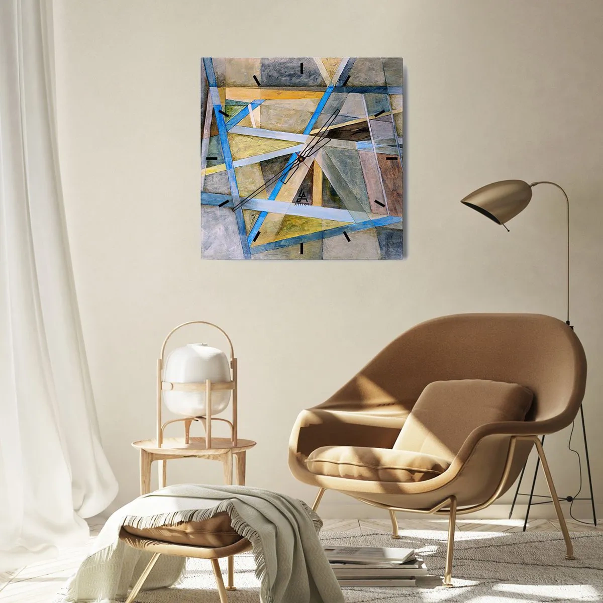 Zegar ścienny - Na wprost czy na skos? - 40x40 cm