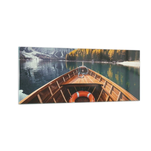 Obraz na szkle - Górska wycieczka - 100x40 cm