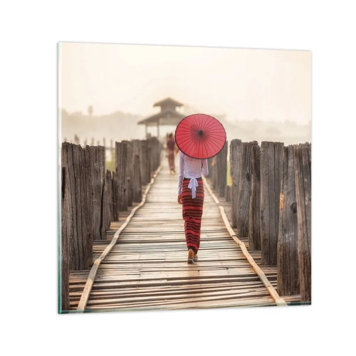 Obraz na szkle - Na starym moście - 50x50 cm