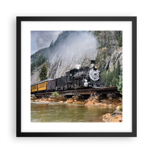 Plakat w czarnej ramie - A dokąd to? Dokąd? - 40x40 cm