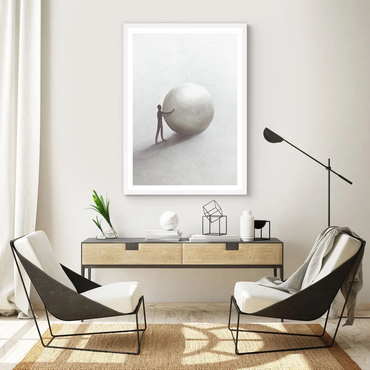 Plakat w białej ramie - Gra życia - 61x91 cm