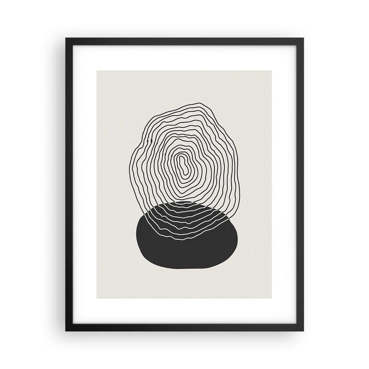 Plakat w czarnej ramie - Trwanie i drganie - 40x50 cm