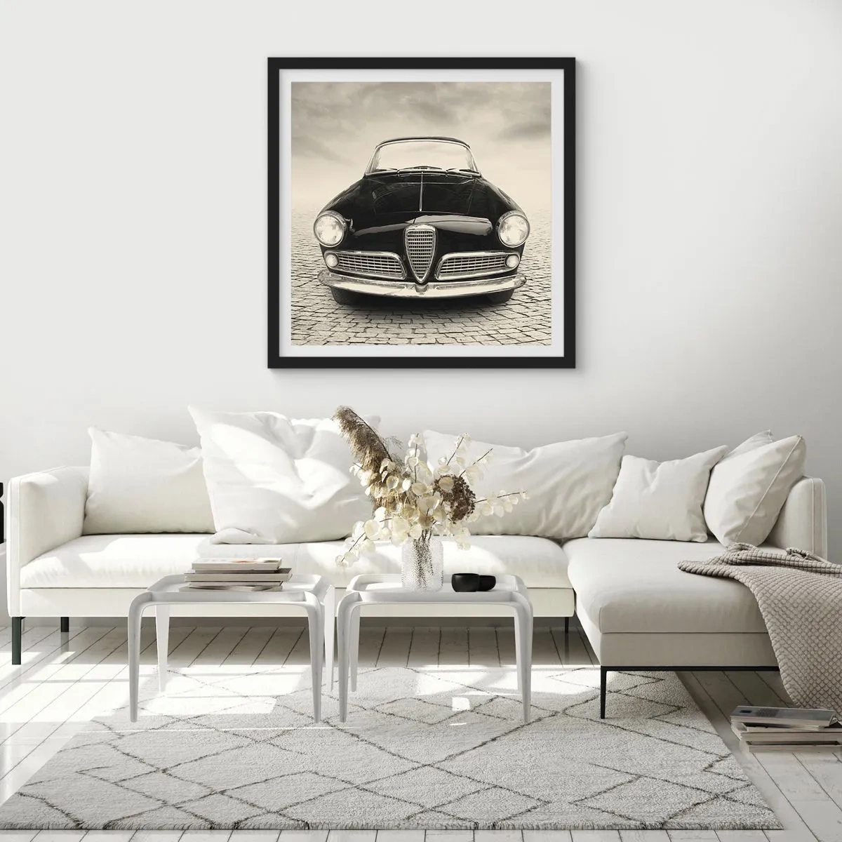 Plakat w czarnej ramie - I jak mnie nie kochać? - 60x60 cm