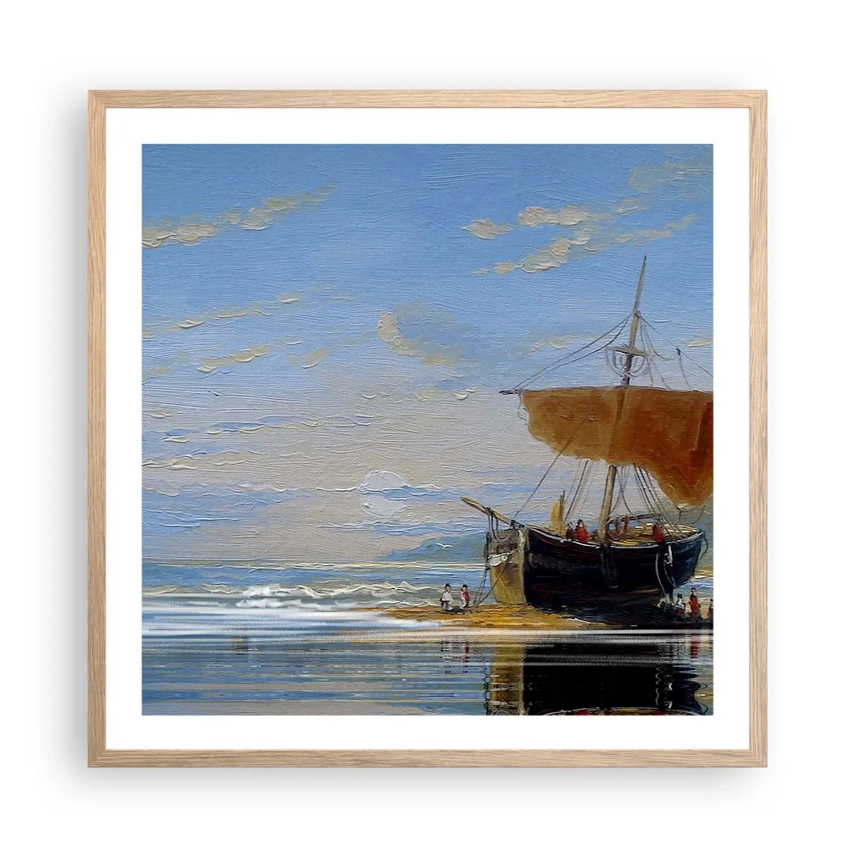 Plakat w ramie jasny dąb - Woda, ziemia, powietrze - 60x60 cm