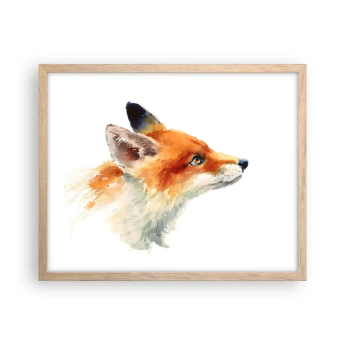 Plakat w ramie jasny dąb - Ostrożności nigdy za wiele - 50x40 cm