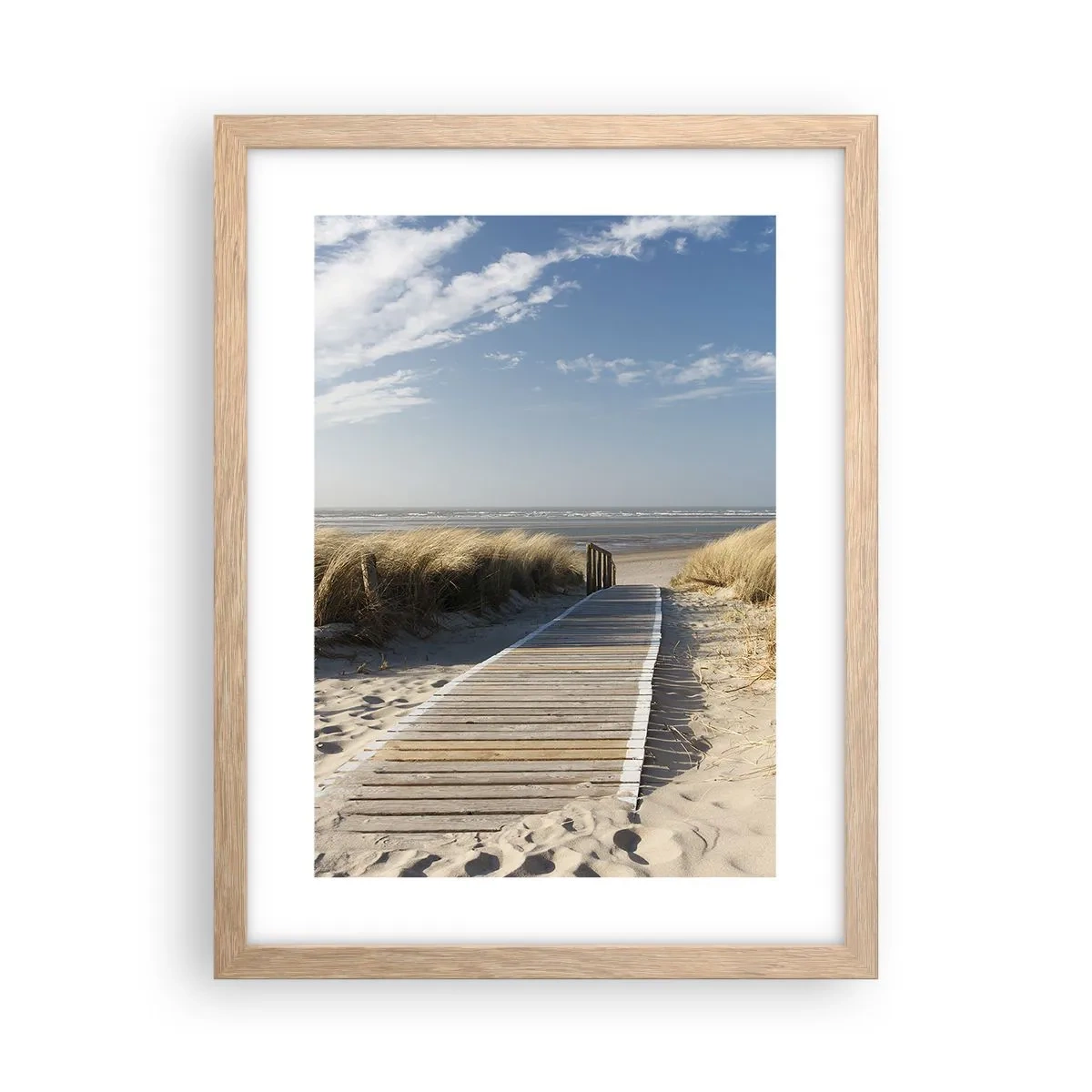Plakat w ramie jasny dąb - Za wydmą, w szumie traw - 30x40 cm