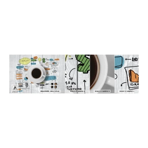 Fototapeta Próbka Standard Eco - Czas na przerwę - Grafika, Kawa, Espresso - 100x30 cm